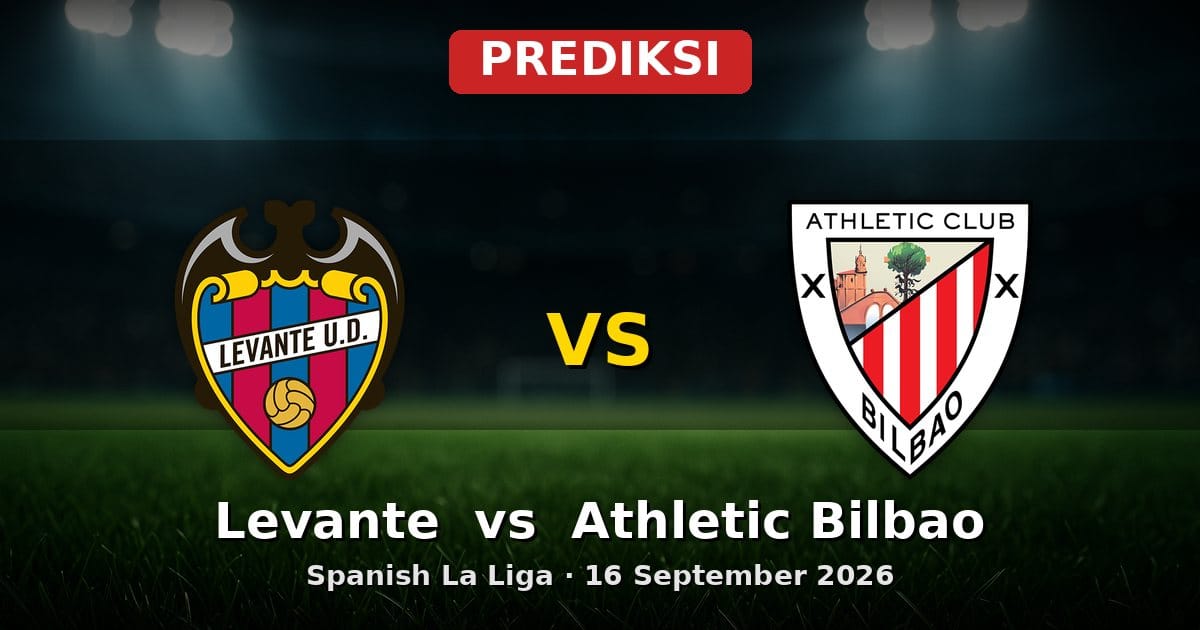 Prediksi Levante vs Athletic Bilbao La Liga 16 September 2026