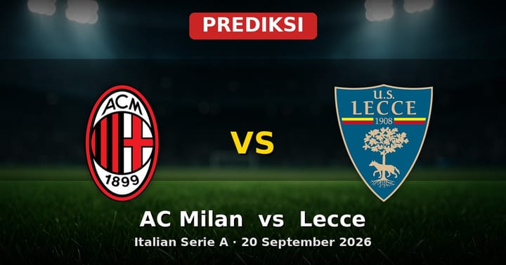 Prediksi AC Milan vs Lecce Serie A 20 September 2026