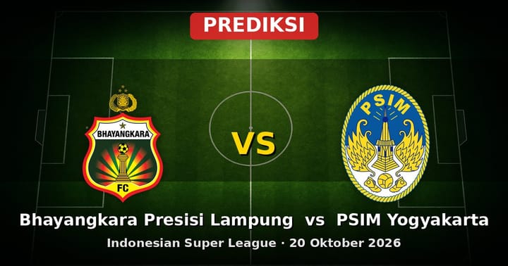 Prediksi Bhayangkara Presisi Lampung vs PSIM Yogyakarta Liga Indonesia 20 Okt 2026